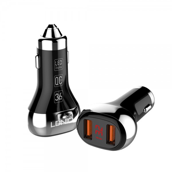 Автомобильное зарядное устройство +Micro USB Кабель LDNIO C2